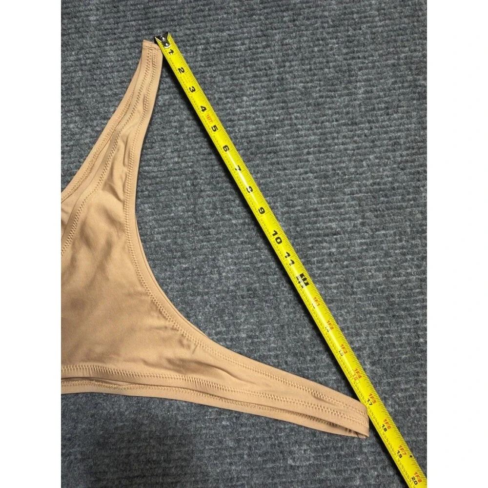 SKIMS Recycled Swim Size 3X Cheeky Tanga Bikini Bottom Beige Ochre SW-TAN-0147